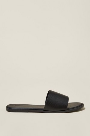 Cotton On Sorrento Single Vamp Women's Sandals Black | 8G7s3jSLusx