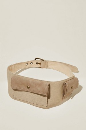 Cotton On Stage Left Utility Women's Belts Beige / Brown | zg8NLERDyb0