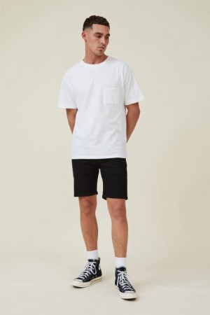 Cotton On Straight Men's Shorts Black | VaBq1aLiusQ