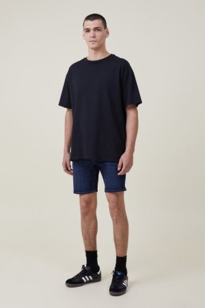 Cotton On Straight Men's Shorts Navy Wash | 32SArcSlSAe