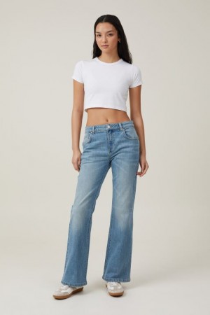 Cotton On Stretch Bootcut Flare Jean Women's Pants Blue | uI8yq1sYqxY