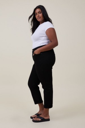 Cotton On Stretch Mom Jean Women's Pants Black | 7YZlXs08bXP