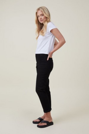 Cotton On Stretch Mom Women's Jeans Black | BPdLPwdjhew
