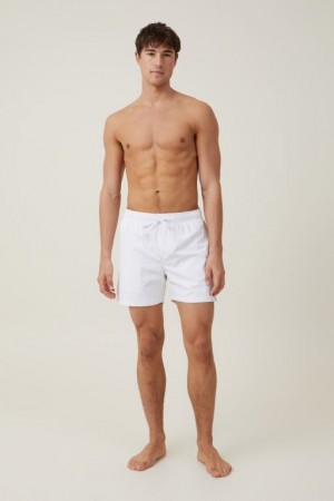 Cotton On Stretch Swim Men's Shorts White | ttvBcgktUw6