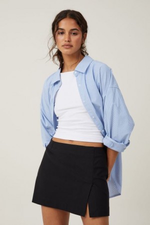 Cotton On Suiting Mini Women's Skirt Black | vbYby4N2oD0