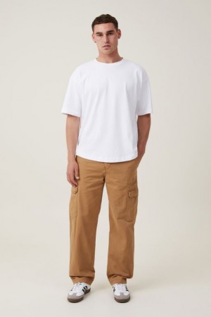 Cotton On Tactical Cargo Men's Pants Brown | siR8HEndldU