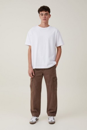 Cotton On Tactical Cargo Men's Pants Dark Brown | 8Sc6wnJ8G0M