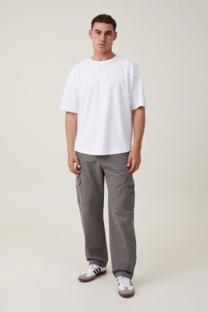 Cotton On Tactical Cargo Men's Pants Grey | SzVg5h5wb4e