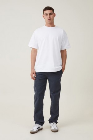 Cotton On Tapered Skinny Chino Men's Pants Navy | iCJDqFs25h8