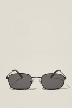 Cotton On Taylor Metal Women's Sunglasses Black / Black | iK2icYIsg84
