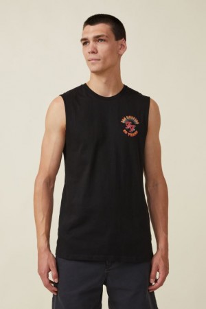 Cotton On Tbar Collab Muscle Men's Graphic T-Shirts Black | g3wWl9NWDDh