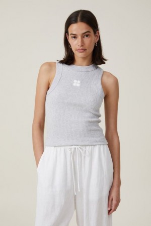 Cotton On The 91 Graphic Women's Tanks Grey | BdKmLRYCRqa