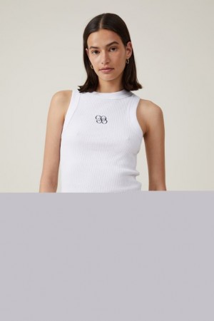 Cotton On The 91 Graphic Women's Tanks White | E0HksKuVO6d