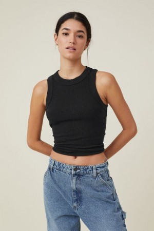 Cotton On The 91 Women's Tanks Black | vBXddc4YMQk