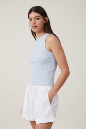 Cotton On The 91 Women's Tanks Blue | H9k6xg4wcEZ