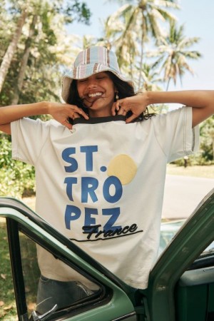 Cotton On The Boxy Graphic Women's Graphic T-Shirts White | GbP63LxB4mO