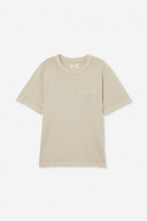 Cotton On The Eddy Essential Short Sleeve Boys' T Shirts Wash | Q5RiG2FL58a