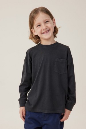 Cotton On The Essential Long Sleeve Boys' T Shirts Wash | 4FpcKR8u3pv