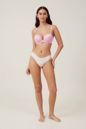 Cotton On The Invisible Brief Women's Thong Pink | VwP75BGc2Zt