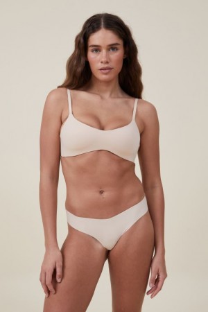 Cotton On The Invisible Brief Women's Thong Frappe | eLBtpzLVnPN