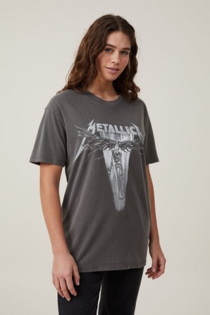 Cotton On The Oversized Metallica Women's Graphic T-Shirts Lcn | iqekgRm1BCE