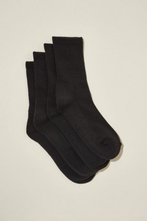 Cotton On The Perfect Pair Crew 2Pk Women's Socks Black | xFpWNzjFsIU