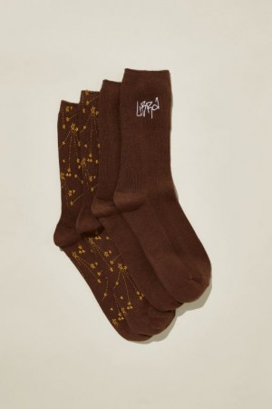 Cotton On The Perfect Pair Crew 2Pk Women's Socks Libra | kvYwaTCdiJE