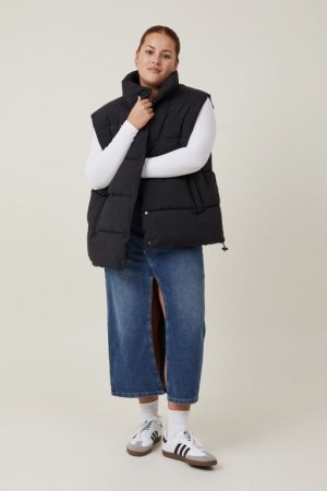 Cotton On The Recycled Mother Puffer Vest 2.0 Women's Jackets Black | ykvAjDEDjOS