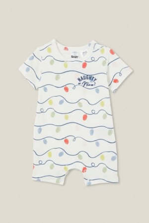 Cotton On The Short Sleeve Baby Rompers Light Yellow | ZeG3r4sK7NV