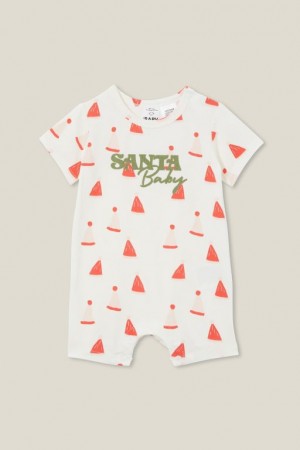 Cotton On The Short Sleeve Baby Rompers Light Yellow | RbeWiMHPYfG