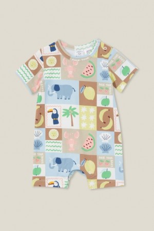 Cotton On The Short Sleeve Baby Rompers Light Yellow | v7Rn1b2TMO6