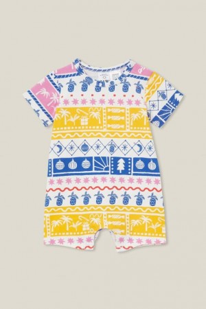 Cotton On The Short Sleeve Baby Rompers Light Yellow | VHIIzNzBq4E