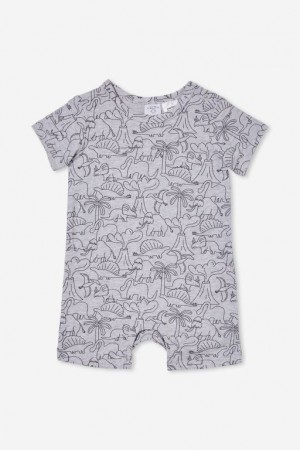 Cotton On The Short Sleeve Baby Rompers Cloud | UYFkzZhpMP2