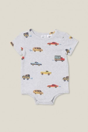 Cotton On The Short Sleeve Bubbysuit Baby Rompers Cloud | iBMX8US1NDm