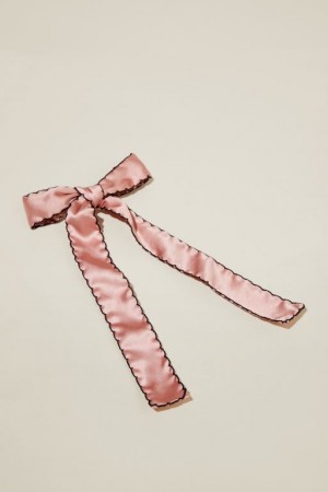 Cotton On Tilly Hair Bow Women's Hair Accessories Pink / Black | VI1avQGDvUD