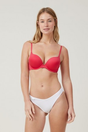 Cotton On Ultimate Comfort Push Up2 Women's Bras Rose Red | U8Ospg2P9PC