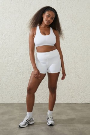 Cotton On Ultra Luxe Pocket Shortie Women's Shorts White | dms7iWsL5Np