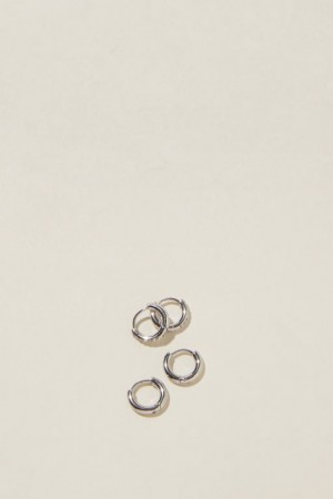 Cotton On Waterproof 2Pk Small Earring Women's Jewellery Grey | ptKKmAAZkFs