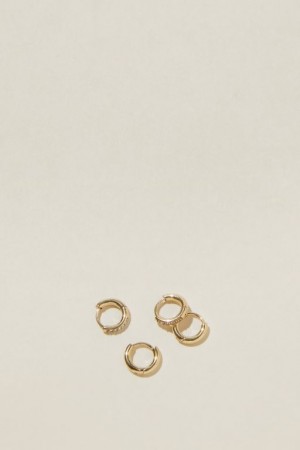 Cotton On Waterproof 2Pk Small Earring Women's Jewellery Gold | bd2eNCSFJxd