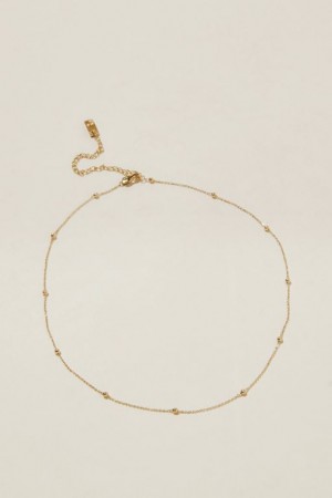 Cotton On Waterproof Fine Chain Necklace Women's Jewellery Gold | hfBI5Hg2mm4