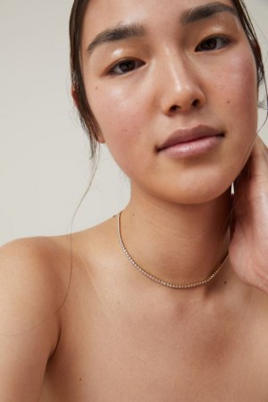 Cotton On Waterproof Mid Chain Necklace Women's Jewellery Gold | LwoOXxSqDuJ