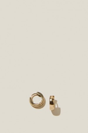 Cotton On Waterproof Small Hoop Earring Women's Jewellery Gold | RiiRI9nEkdY