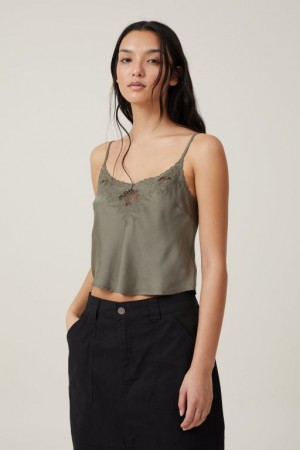 Cotton On Willa Satin Women's Cami Woodland | jrUcjCwyul7