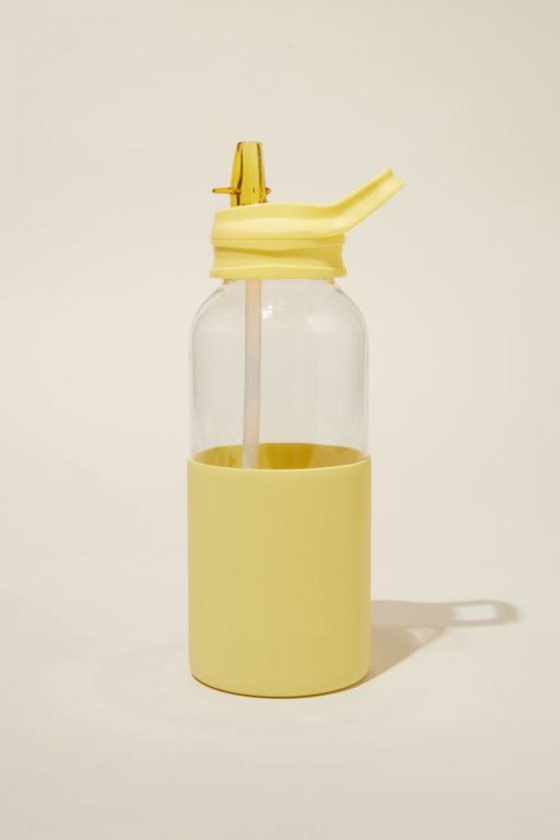 Cotton On 1 Litre Sip Lid Drink Men\'s Water Bottles Yellow | N8lGrK6jbG5