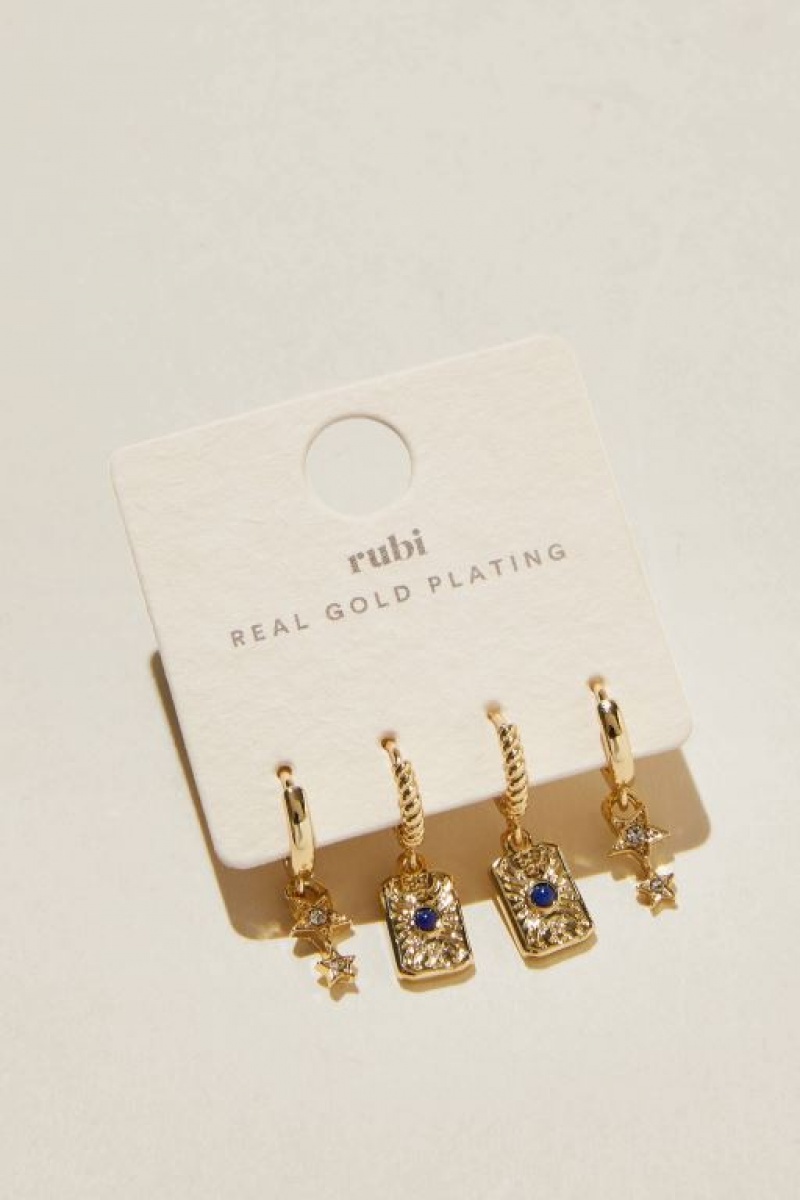 Cotton On 2Pk Mid Earring Women's Jewellery Gold | pNvlYRg3dj8
