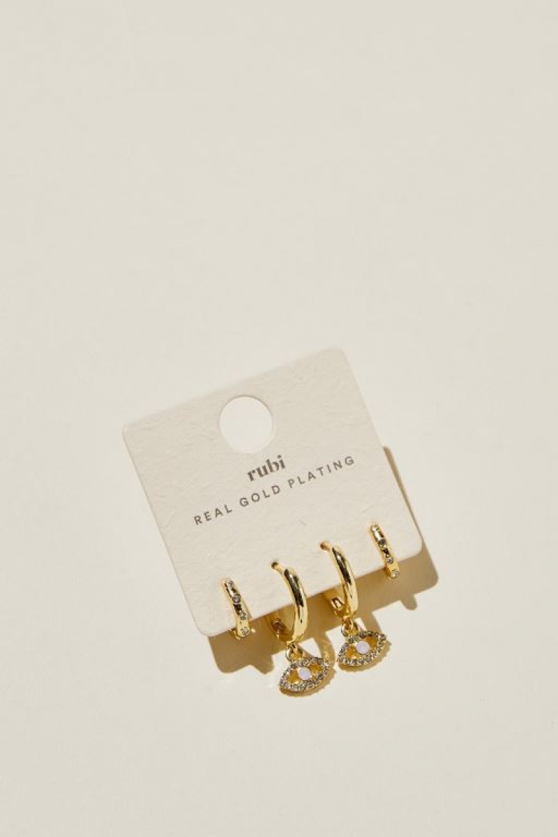 Cotton On 2Pk Mid Earring Women's Jewellery Gold | NoxCgKdEY5G