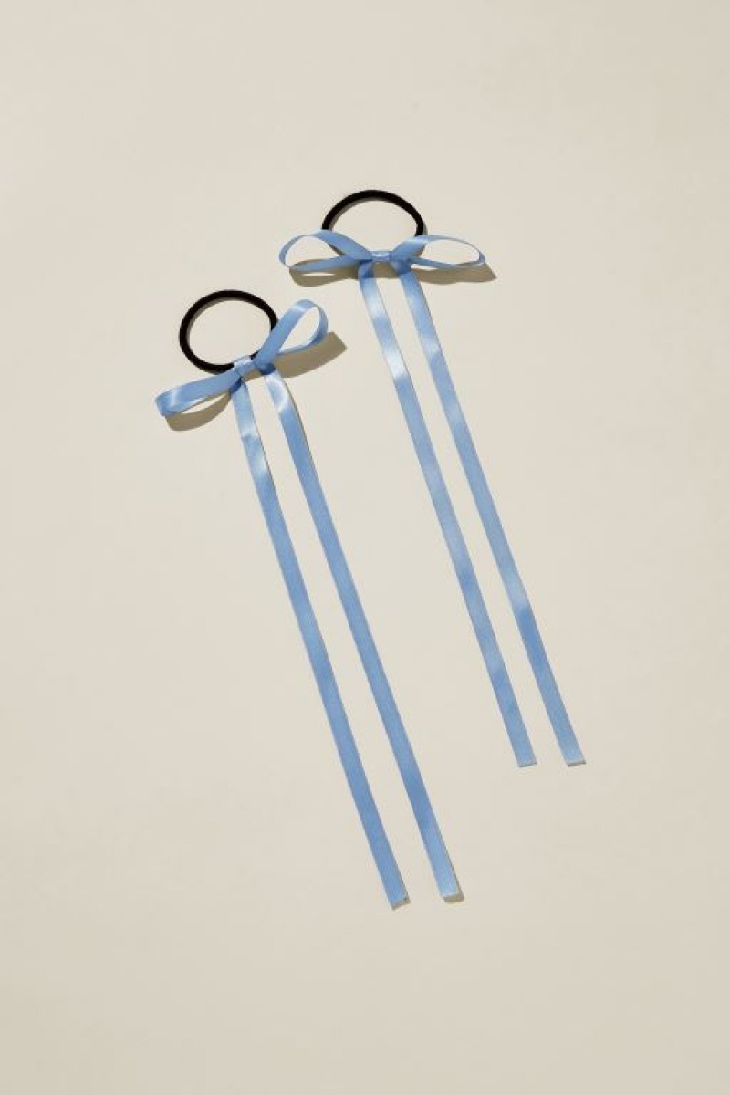 Cotton On 2Pk Poppy Hair Bows Women\'s Hair Accessories Light Blue | nJWV0Bd4zfl