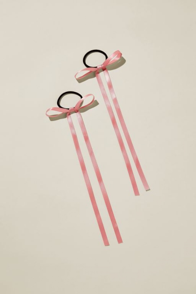 Cotton On 2Pk Poppy Hair Bows Women\'s Hair Accessories Pink | qrPcomqMMJg