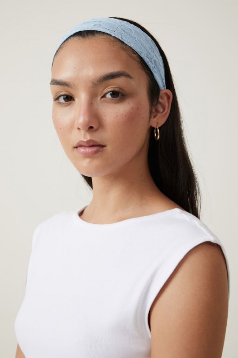Cotton On 2Pk Soft Headband Women's Hair Accessories White / Blue | w4lWvy4d5gq