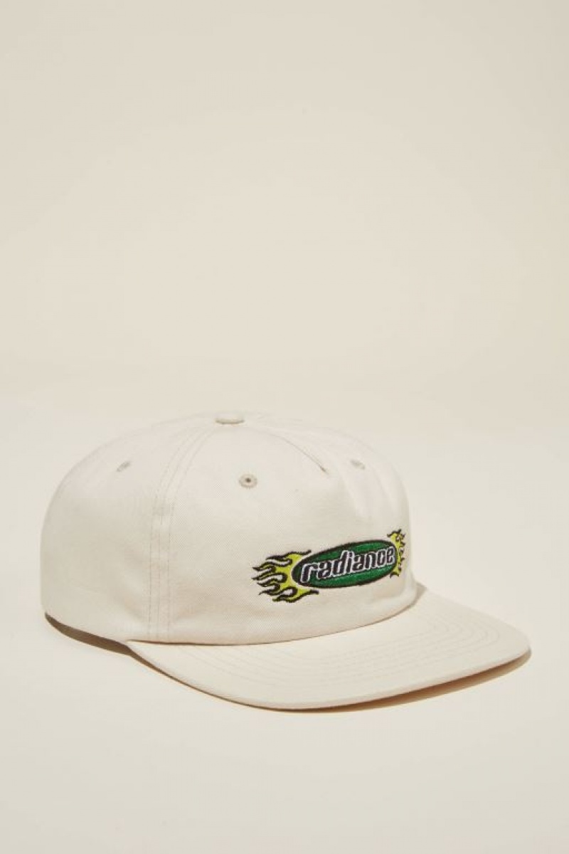 Cotton On 5 Panel Graphic Men\'s Caps Beige | F5KJbNVlBli